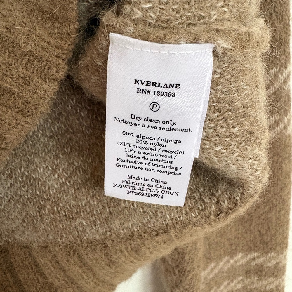 Everlane Tan Plaid Button-Up Cardigan - Picture 4 of 5